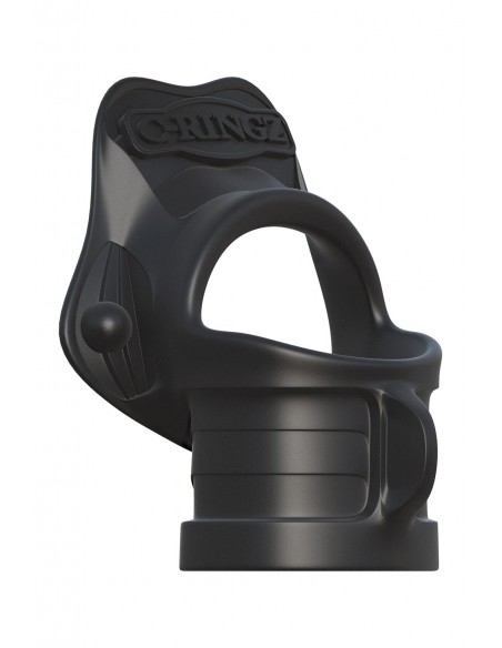 FANTASY C-RINGZ ROCK HARD RING & BALL-STRETCHER BLACK