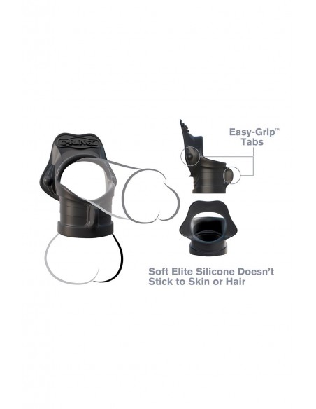 FANTASY C-RINGZ ROCK HARD RING & BALL-STRETCHER BLACK