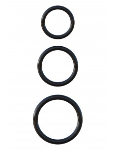 FANTASY C-RINGZ SILICONE 3-RING STAMINA SET BLACK