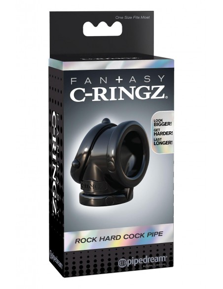 FANTASY C-RINGZ ROCK HARD COCK PIPE BLACK