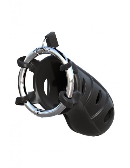 FANTASY C-RINGZ HARDCORE SILICONE COCK BLOCKER BLACK