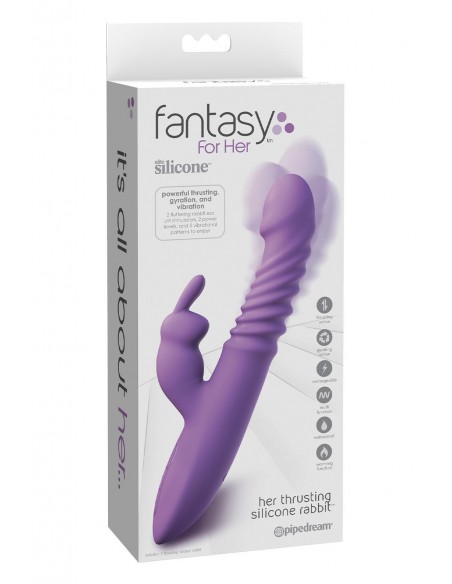 FANTASY FOR HER HER THRUSTING SILICONE RABBIT PURPLE