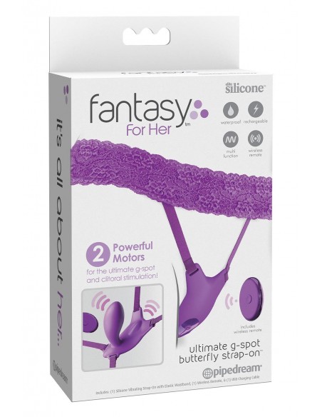 FANTASY FOR HER ULTIMATE G-SPOT BUTTERFLY STRAP-ON PURPLE