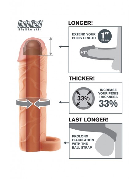 FANTASY X-TENSIONS PERFECT 1 INCH EXTENSION WITH BALL STRAP LIGHT