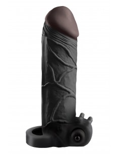 FANTASY X-TENSIONS VIBRATING REAL FEEL 2 INCH EXTENSION BLACK