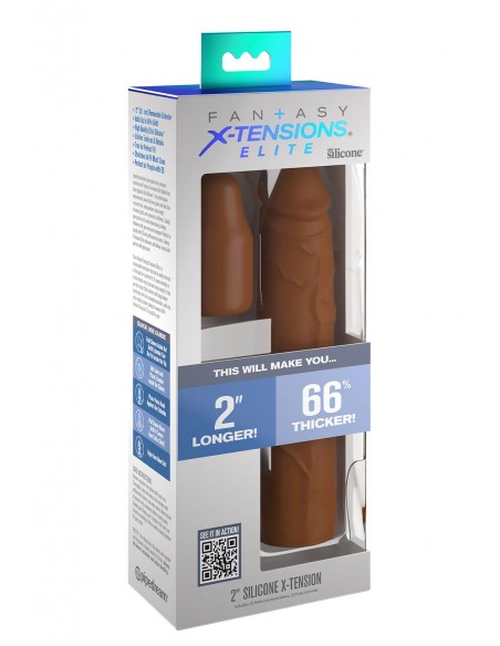 FANTASY X-TENSIONS ELITE 8 INCH SLEEVE WITH 2 INCH PLUG TAN