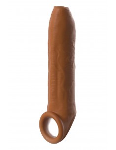 FANTASY X-TENSIONS ELITE UNCUT 7 INCH EXTENSION SLEEVE WITH STRAP TAN