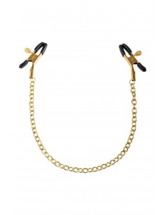 FETISH FANTASY GOLD CHAIN NIPPLE CLAMPS GOLD