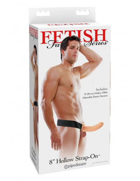 FETISH FANTASY SERIES 8 INCH HOLLOW STRAP-ON LIGHT