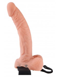 FETISH FANTASY SERIES 9 INCH HOLLOW STRAP-ON WITH BALLS LIGHT