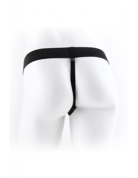 FETISH FANTASY SERIES 9 INCH HOLLOW STRAP-ON WITH BALLS BROWN