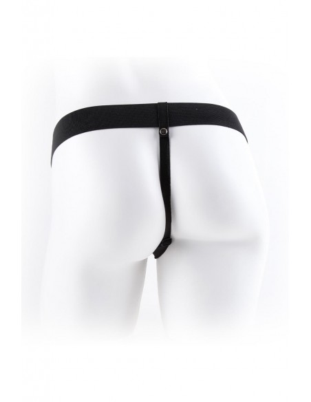 FETISH FANTASY SERIES 7 INCH VIBRATING HOLLOW STRAP-ON WITH BALLS LIGHT