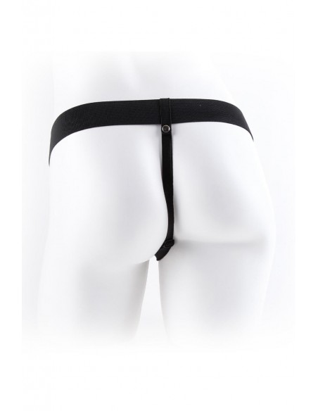 FETISH FANTASY SERIES 9 INCH VIBRATING HOLLOW STRAP-ON WITH BALLS LIGHT