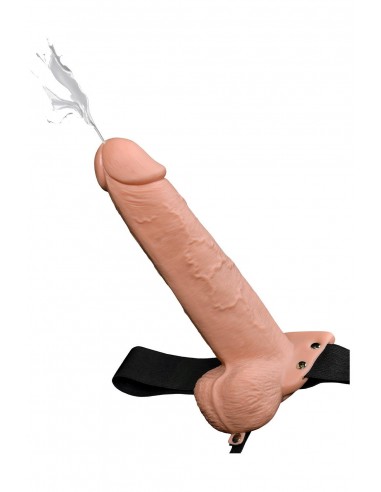 FETISH FANTASY SERIES 9 INCH SQUIRTING HOLLOW STRAP-ON LIGHT