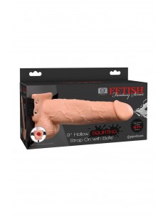 FETISH FANTASY SERIES 9 INCH SQUIRTING HOLLOW STRAP-ON LIGHT 2