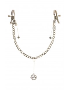 FETISH FANTASY SERIES CRYSTAL NIPPLE CLAMPS SILVER