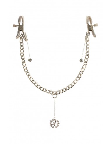 FETISH FANTASY SERIES CRYSTAL NIPPLE CLAMPS SILVER