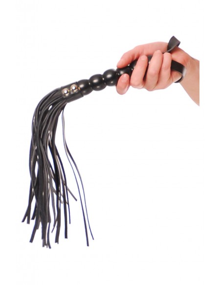 FETISH FANTASY SERIES BEADED CAT-O-NINE TAILS BLACK
