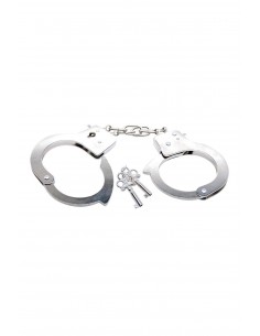 FETISH FANTASY SERIES BEGINNER'S METAL CUFFS SILVER
