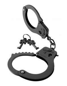 FETISH FANTASY SERIES DESIGNER METAL HANDCUFFS BLACK