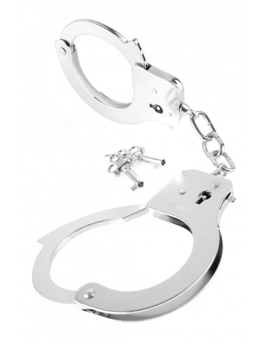 FETISH FANTASY SERIES DESIGNER METAL HANDCUFFS SILVER