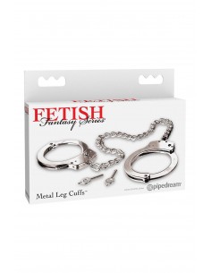 FETISH FANTASY SERIES METAL LEG CUFFS SILVER 2