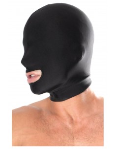 FETISH FANTASY SERIES SPANDEX OPEN MOUTH HOOD BLACK