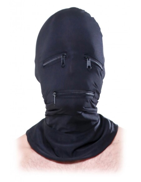 FETISH FANTASY SERIES ZIPPER FACE HOOD BLACK