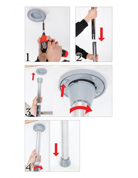 FETISH FANTASY SERIES FANTASY DANCE POLE SILVER