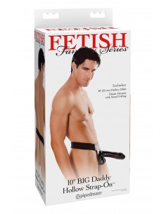 FETISH FANTASY SERIES BIG DADDY HOLLOW 10 INCH STRAP-ON BLACK 2