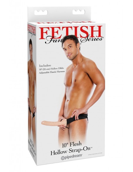 FETISH FANTASY SERIES 10 INCH HOLLOW STRAP-ON LIGHT