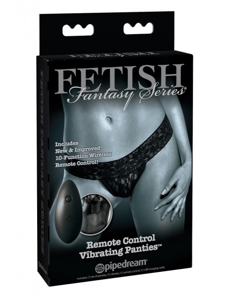 FETISH FANTASY SERIES LIMITED EDITION REMOTE CONTROL VIBRATING PANTIES BLACK
