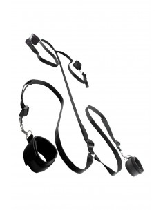 FETISH FANTASY SERIES LIMITED EDITION WRAPAROUND MATTRESS RESTRAINTS BLACK