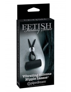 FETISH FANTASY SERIES LIMITED EDITION VIBRATING SILICONE NIPPLE LASSOS BLACK 2