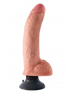 KING COCK 9 INCH VIBRATING COCK WITH BALLS LIGHT