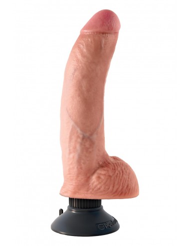 KING COCK 9 INCH VIBRATING COCK WITH BALLS LIGHT