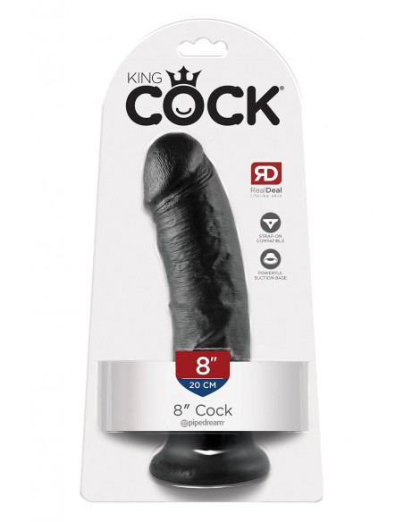 KING COCK 8 INCH COCK BLACK