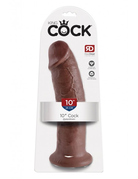 KING COCK 10 INCH COCK BROWN