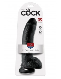KING COCK 9 INCH COCK WITH BALLS BLACK 2