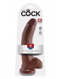 KING COCK 9 INCH COCK WITH BALLS BROWN 2