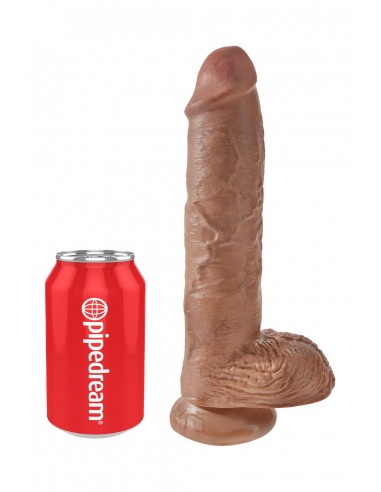 KING COCK 10 INCH COCK WITH BALLS TAN
