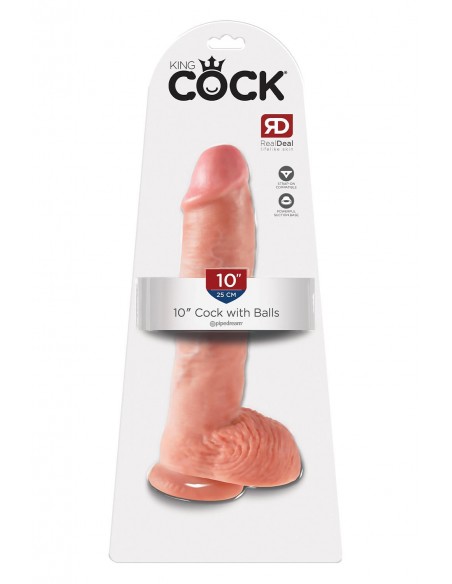 KING COCK 10 INCH COCK WITH BALLS LIGHT