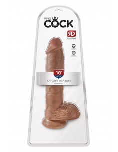 KING COCK 10 INCH COCK WITH BALLS TAN 2