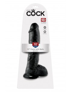 KING COCK 10 INCH COCK WITH BALLS BLACK 2