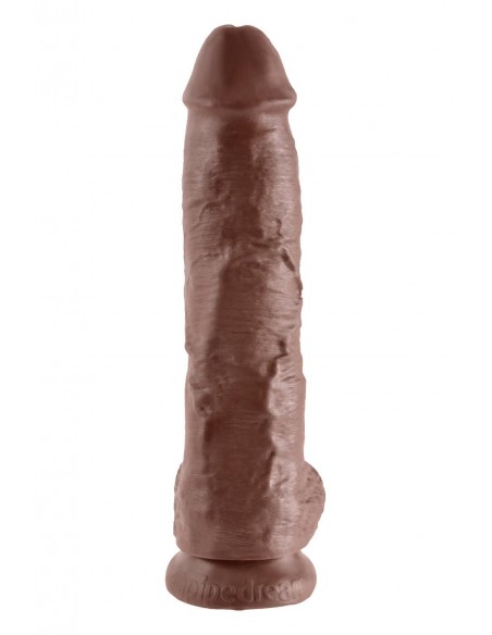 KING COCK 10 INCH COCK WITH BALLS BROWN