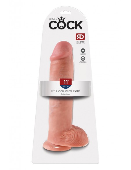 KING COCK 11 INCH COCK WITH BALLS LIGHT