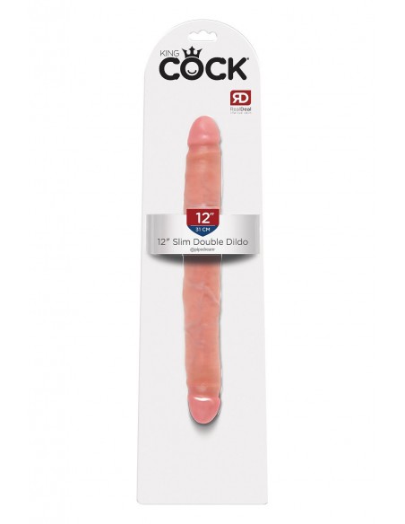 KING COCK 12 INCH SLIM DOUBLE DILDO LIGHT