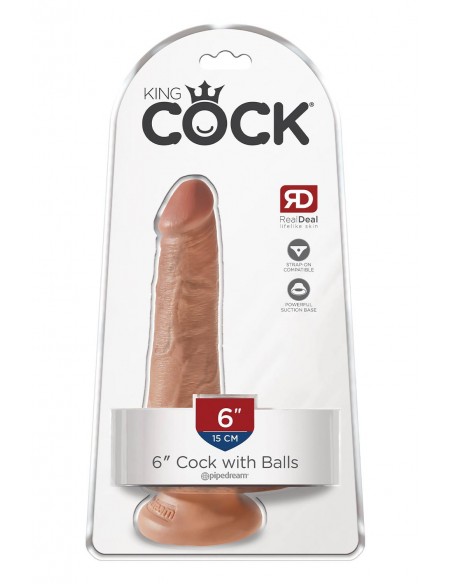 KING COCK 6 INCH COCK WITH BALLS LIGHT