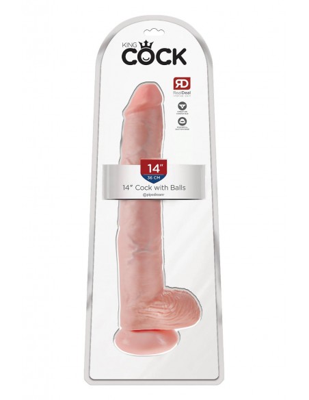 KING COCK 14 INCH COCK WITH BALLS LIGHT