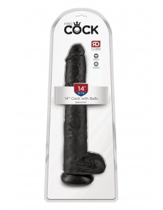 KING COCK 14 INCH COCK WITH BALLS BLACK 2